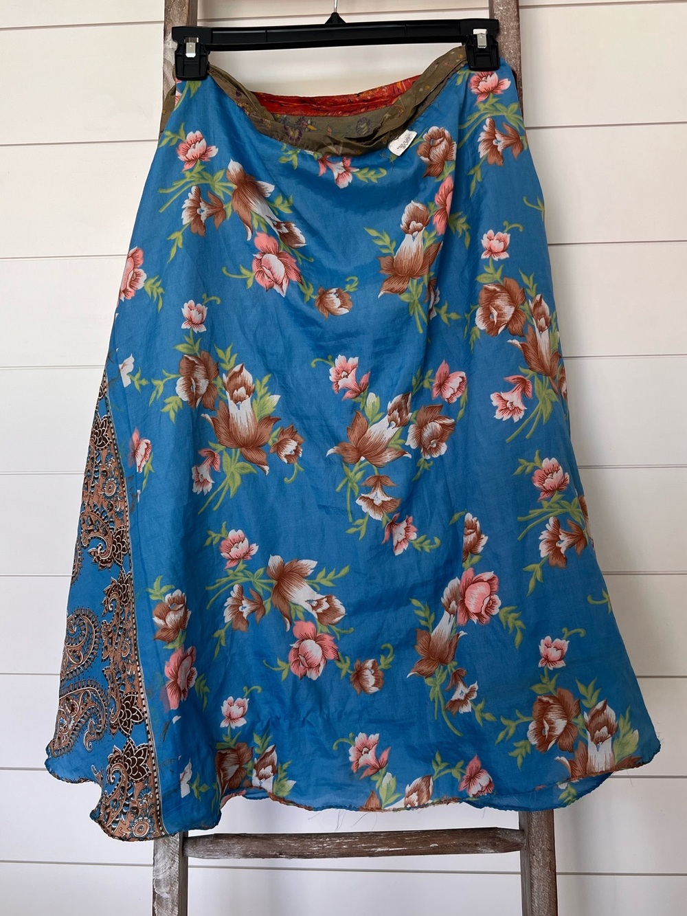 Vintage sari magic wrap skirt